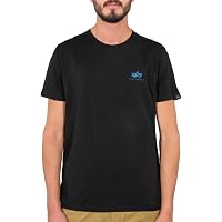 Alpha Industries Maglietta Basic T Small Logo per Uomo Black/Blue