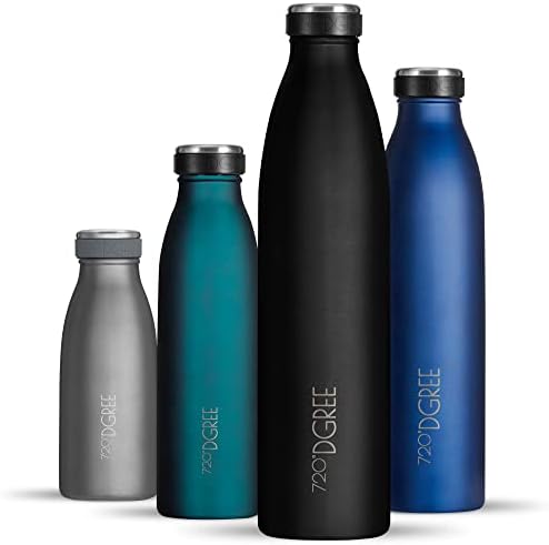720°DGREE Vaccum izolowana butelka na wodę milkyBottle - 750 ml - szczelna, nie zawiera BPA - termos ze stali nierdzewnej do uprawiania sportu, na siłownię, jogę, dla dzieci, na zewnątrz, na napoje gorące, zimne i