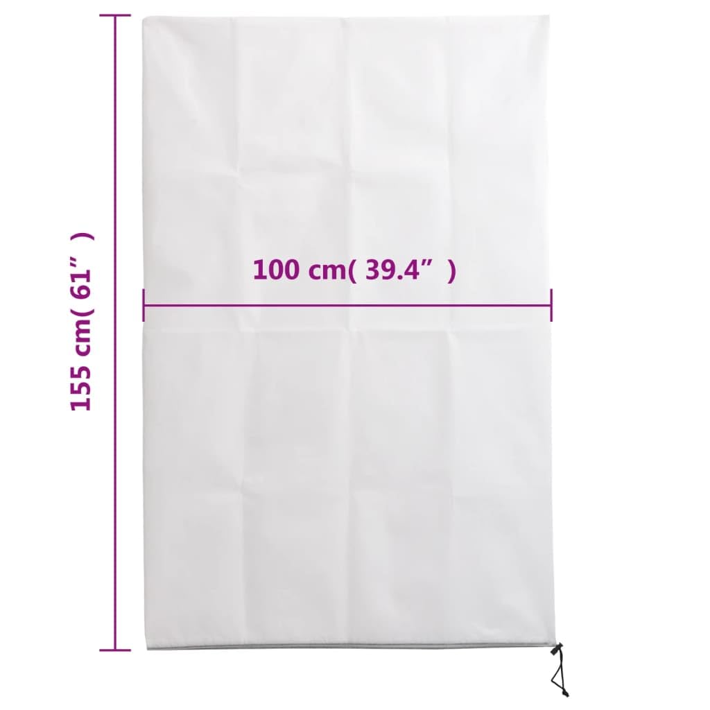 vidaXL Kaptury ochronne z suwakiem, 10 szt., 70 g/m², 1x1,55 m