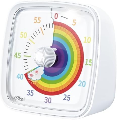 60-Minute Visual Timer with Night Light, Countdown Timer for Clas...