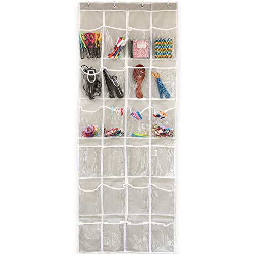 Simple Houseware BO-002-1 24 Pockets - Crystal Clear Over The Door Hanging Shoe Organizer thumb #7