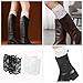 Ziyutam 2 Pairs Lace Boot Socks, Black & White Boot Toppers for Women, Lace Leg Warmers Floral Pattern Accessories Elastic Elegant Leg Cuffs Boots Fashion Clothes Decor