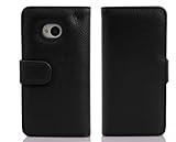 Cadorabo ! PREMIUM – Book Style Hülle im Portemonnaie Design für HTC ONE (M7 – 1.Generation) in OXID-SCHWARZ - 6