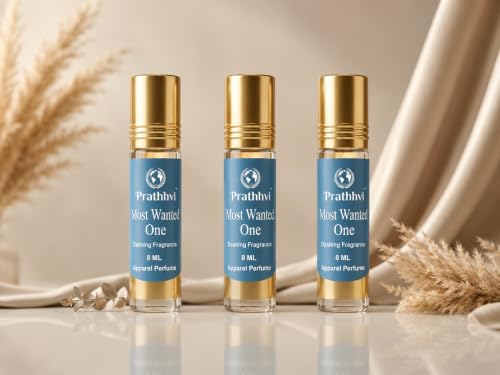 Image of Most Wanted One Attar Roll-On Perfume Oil 8 ml x 3 | Alcohol Free | Long Lasting Rich Fragrance | Men & Women | Pocket Size Travel Friendly Roll On | Daily Wear Fragrance - Pack of 3