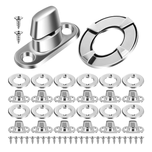 Kit boutons-pression pour toile de bateau et caravane avec 30 jeux de fixations et vis