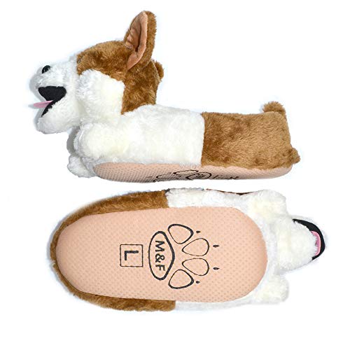 Millffy Classic Bunny Slippers Adult Sized Plush Slippers Kids Size Animal Slippers Shepherd Dog Corgi Costume Footwear4