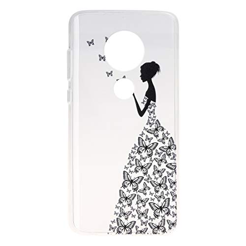 Coque Moto G7 Plus TPU souple protection antichoc motif papillon pour mobile