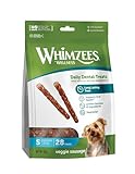 WHIMZEES Salchichas Vegetarianas S, 28 Piezas – Talla S, Golosinas para Perros Pequeños, Naturales y Sin Cereales, Vegetarianas, Sin Azúcares Añadidos
