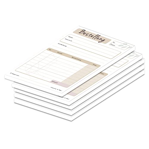 PRICARO Bestellannahmeblock \"Blätter\", A5, 5 Stück PRICARO Bestellannahmeblock \"Blätter\", A5, 5 Stück