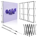 Generisch Faltbare Messewand Mit Spannrahmen, Tragbare Pop Up Messestand Rückwand Aus Textilgewebe, Messekabinen System Für Veranstaltungen Und Ausstellungen (300X305cm)