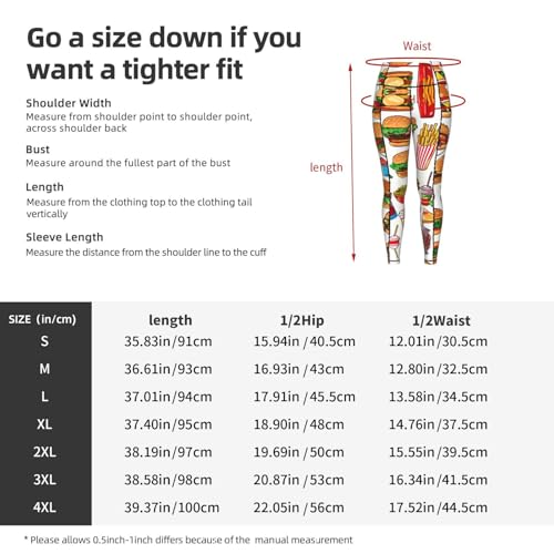 Leggings con estampado de comida rápida para entrenar o tu día a día con comodidad 5