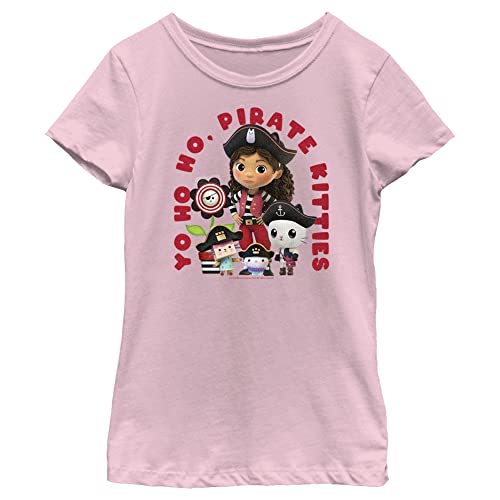 Fifth Sun Gabby's Dollhouse Pirate Kitties Girls Short Sleeve Tee Shirt