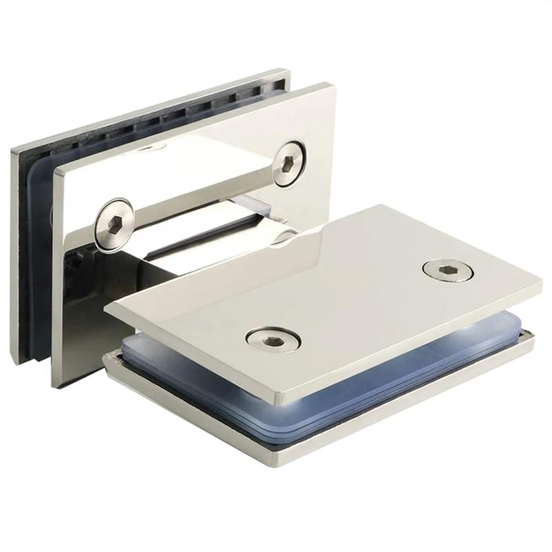 Vitrina de vidrio resistente de 180 grados for gabinete, clip for gabinete, bisagra for puerta de ducha de vidrio, piezas de repuesto de acero inoxidable pulido Bisagra plegable