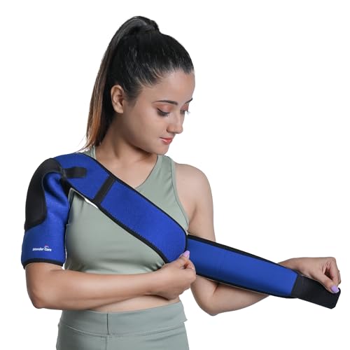 Image of Wonder Care Rotator Cuff Brace with Hot Cold Pack Pocket for Shoulder Pain Relief Neoprene Shoulder Support Brace for Men and Women for Dislocated, Frozen (Universal : 26 inch-36 inch)