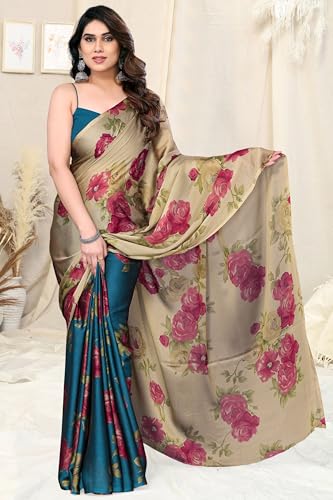 Image of MIRCHI FASHION Women Sari Georgette Plain | Breathable Lightweight Solid Color Saree for Office and Regular Wear with Blouse Piece