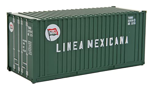 Walthers SceneMaster HO Scale Model of Linea Mexicana 20' Corrugated Container with Flat Panel,949-8008