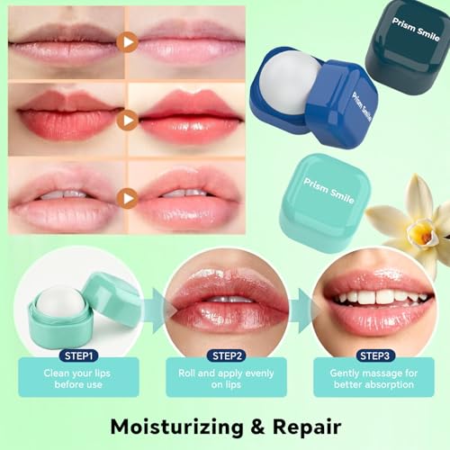 Prism Smile Lip Balm Set, 12 Pack Vanilla Lip Balm for Dry Cracked Lips, Deep Moisturizing & Hydrating Chapstick, Nourishing Lip Care for Women Men Teens, Travel-Friendly Daily Lip Moisturizer — view 2