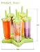Xpassion Reusable & Dishwasher Safe Star Popsicle Molds with BPA-free Plastic Set of 6 Ice Pop Maker