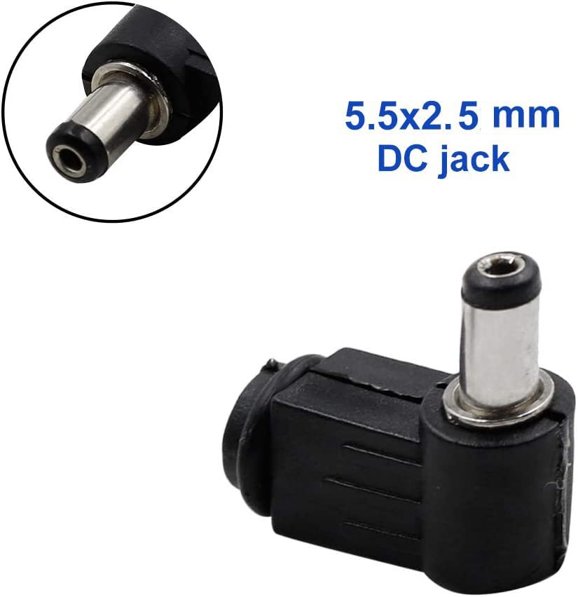 RUNCCI-YUN12 Pcs 2.5mm x 5.5 mm Alimentazione DC Spina Maschio Jack Socket/12 Pcs Kit di Montaggio Pannello DC connettore Femmina Adattatore DIY connettore con 12 Cappucci Impermeabile