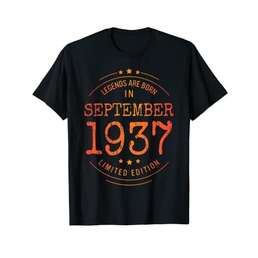 Cumpleaños Septiembre 1937 Edición Limitada Regalo Vintage Camiseta
