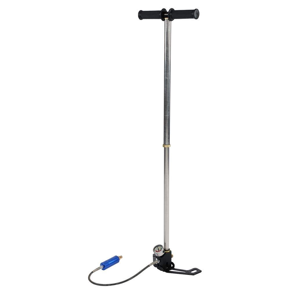 Pompe manuelle à Haute Pression, Pompe Portable, Pompe à Air de Plongée avec gonfleur Manuel avec manomètre pour Plongée bouteille d'oxygène