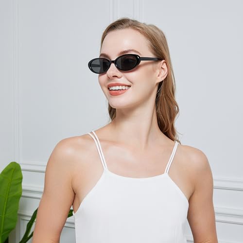 Retro Classic Oval Sunglasses for Women and Men Small 90s Style2
