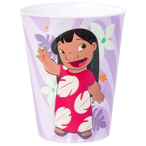 Image of Silver Buffalo Disney Lilo and Stitch 4 Piece Plastic Mini Cup Set Featuring Lilo, Stitch, Scrump, and Angel, 1.5 Ounces