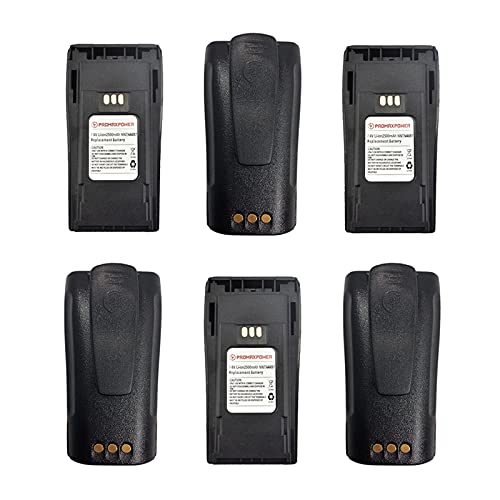 PROMAXPOWER 6-Pack 2500mAh Li-ion Batteries for Motorola Two-Way Radios