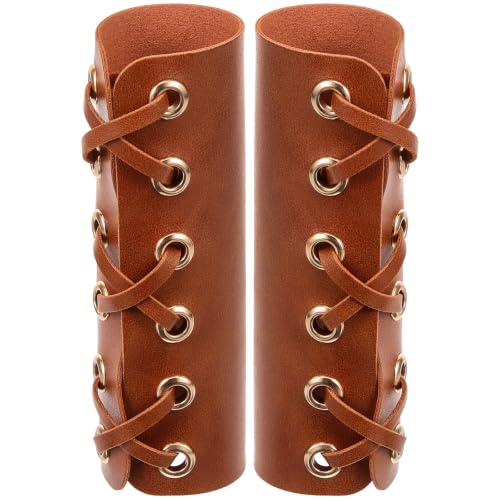 Brown Artificial Leather Bike Handlebar Grips for Cyclists