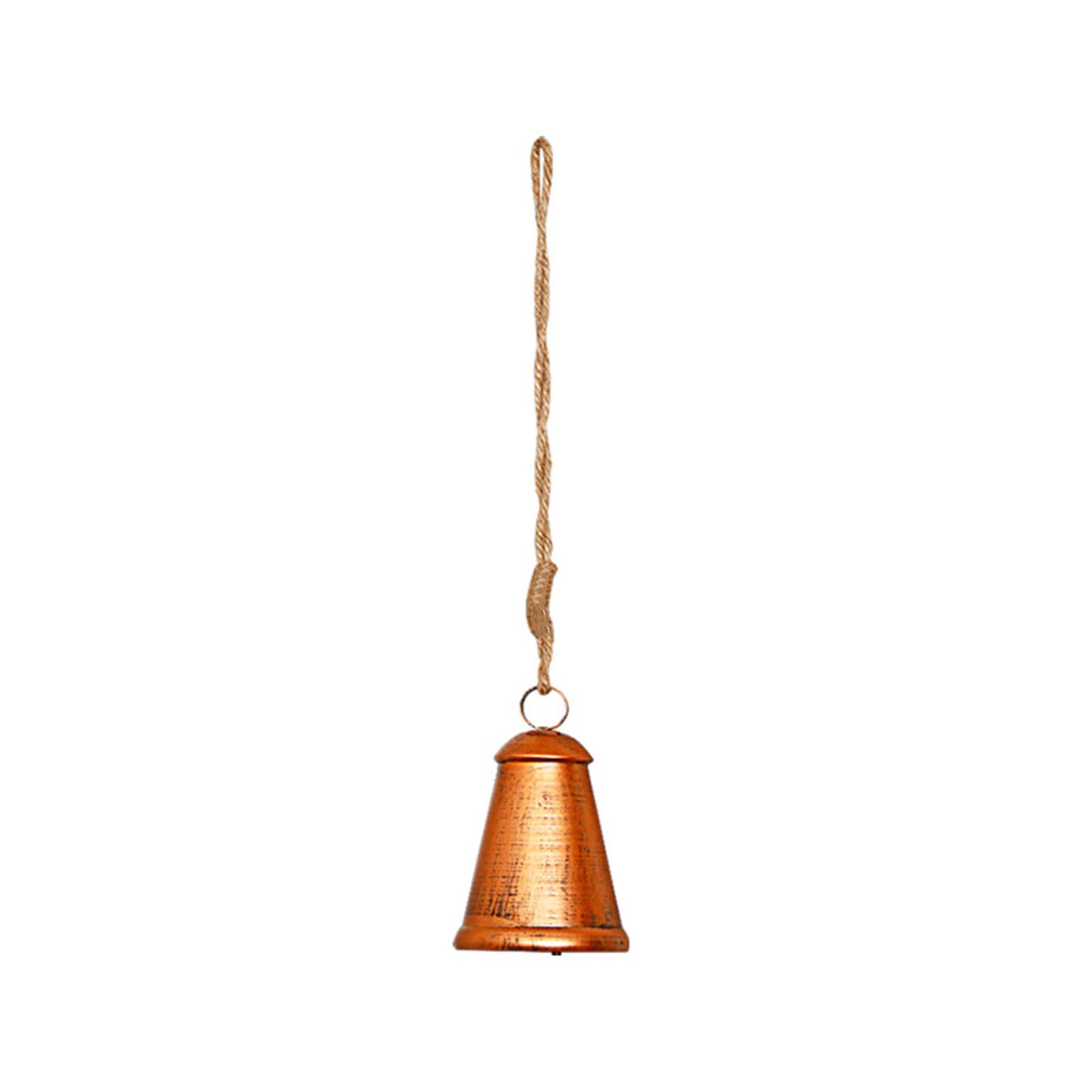 HZBB Decorative Bells Metal Cowbells Christmas Decoration Wreaths Bells on Rope Vintage with Rope