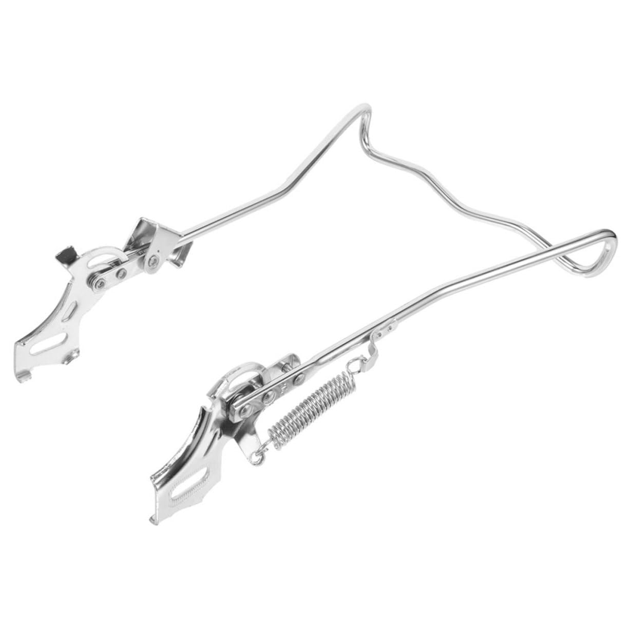 Homoyoyo Cavalletto Bici Doppia Gamba in Acciaio, Argento, Sostituzione | Design Speciale, Lavorazione Fine, Supporto Laterale, Due Gambe, Antiusura