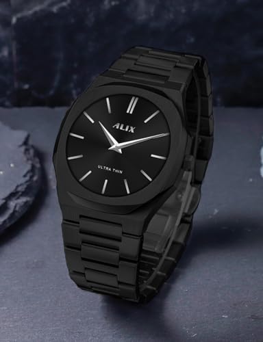 Image of ALIX AL2912 Round Dial Stainless Steel Bracelet Band Water Resistant Wrist Analog Watch for Man