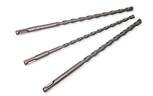 DWT-Germany 100677 - Juego de 3 brocas para hormigón y piedra (400 mm de diámetro, 8 x 10 x 12 mm)