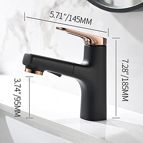 Mitigeur de douche et lavabo noir double mode chaud froid
