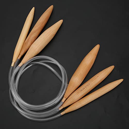 Conjunto de Agulha de crochê de Bambu de 15 Mm, 20 Mm, 25 Mm Com Agulha Redonda de crochê de Bambu p