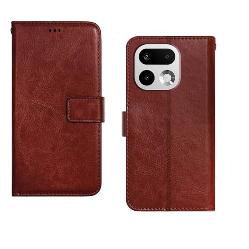 Image of amazon basics Realme 16 Pro Plus 5G Flip Cover | Card Pockets Wallet & Stand | Flip Cover for Realme 16 Pro Plus 5G (Brown)
