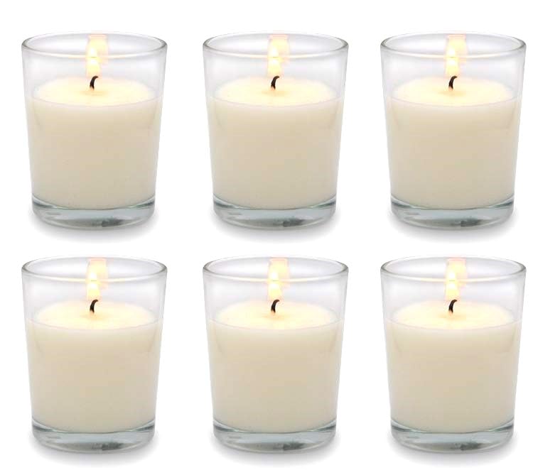 Stone & Feather (SnF), White Non-Scented Votive Candles Paraffin Wax, Pack of 6, Burning Time- 14 Hours Each, for Wedding Decoration, Reception, Anniversary, Home Décor, Meditation.