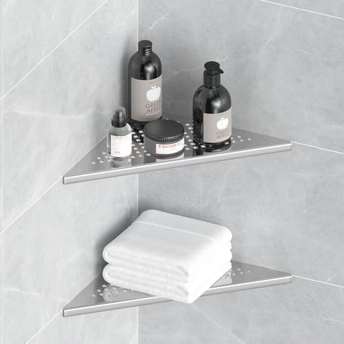 2Pack Chrome Shower Corner Shelves 10" AJO BEND, Stainless Steel ...