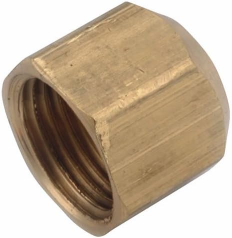 Brass Flare Space Heater Cap, 3/8-In. x 9/16-24 Fine Thread
