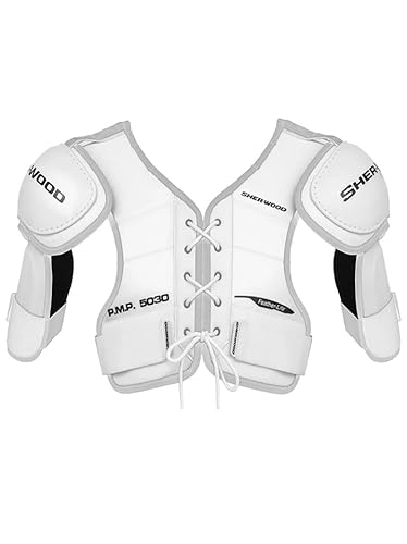 image for Sher-wood Sherwood 5030 HOF Senior Hockey Shoulder Pads (XXL), White