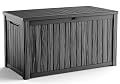 MAIUSCOLI 200 Gallon Outdoor Deck Box, Lockable Waterproof Outdoor Storage Boxes For Garden Tools,Indoor Cushions,Accessories Outside Storage Resin Weatherproof Container(Black)