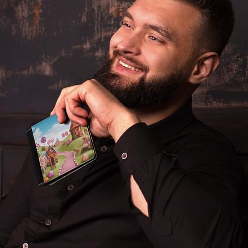 Candy Land Mens Wallet Slim Credit Card Holder Bifold Money Clip Portable Coin Purse Gifts for Men4