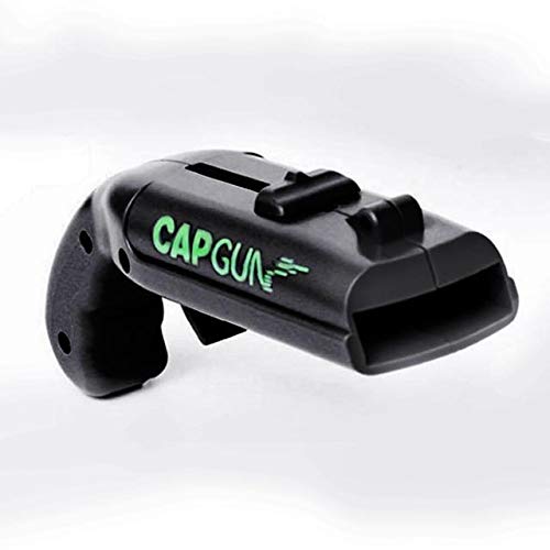 PREMIUM Bierdeckel Cap Gun Pistole Shooter Flaschenöffner - Bazooka Capgun Bieröffner lustig Bierdeckel schießen mit Freunden Spielzeug Gadget (Schwarz) Cover