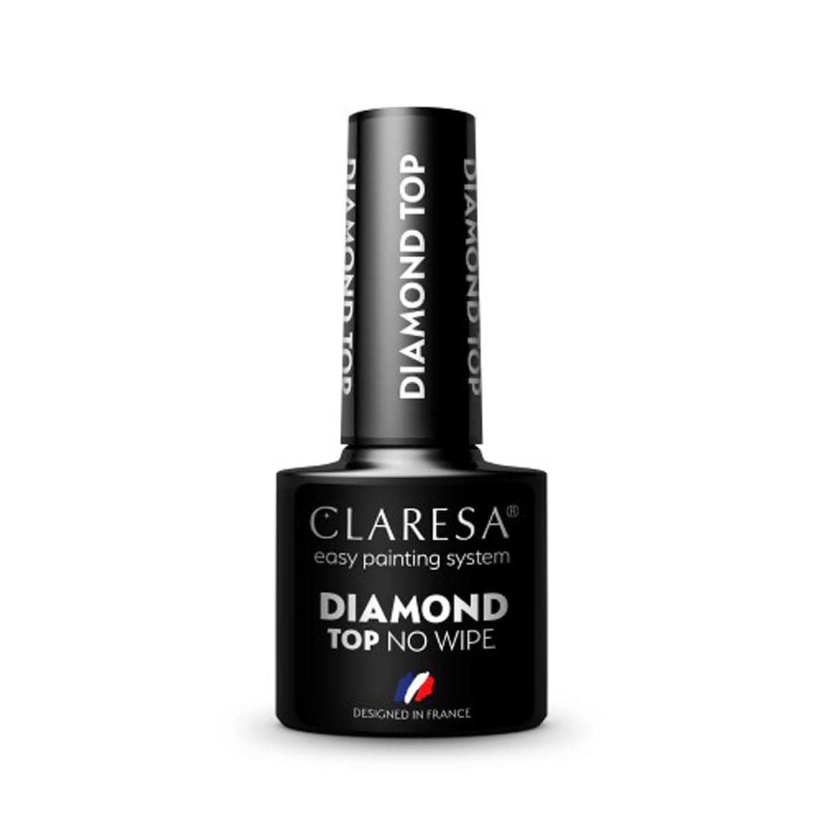Claresa Top No Wipe Diamond Top Coat Innovative UV LED Top Coat for Hybrid Nail Polish Shiny Finish Protects Transparent 5 ml