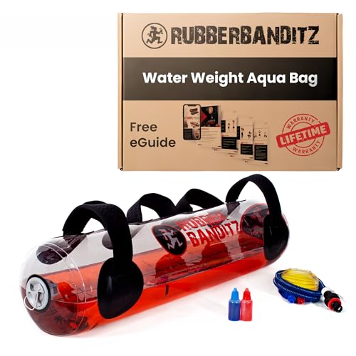 RubberBanditz Water Weight Aqua Bag, Aquatic exercise equipment, Hydro Core Training Bag for Balance, Strength, Portable Water Aerobics Equipment & Outdoor Workout Gear, Aqua Training & Weight Lifting