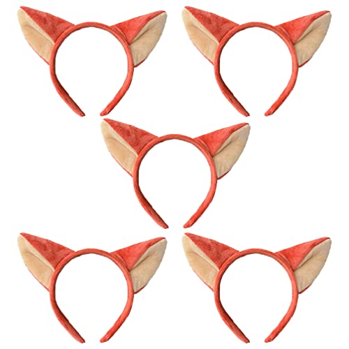 5 Fox Ears Headbands - Cute Animal Ears for Halloween & Cosplay