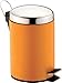 Produktbild SANWOOD orange Treteimer, Bad-Abfalleimer 3 Liter mit Griff, Kosmetikeimer aus pulverbeschichtetem Stahl mit Edelstahl Deckel, Metall, 22.0 x 17.0 x 24.0 cm