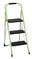 Cosco 11408GNF1E, Green Three Big Folding Step Stool with Rubber Hand Grip