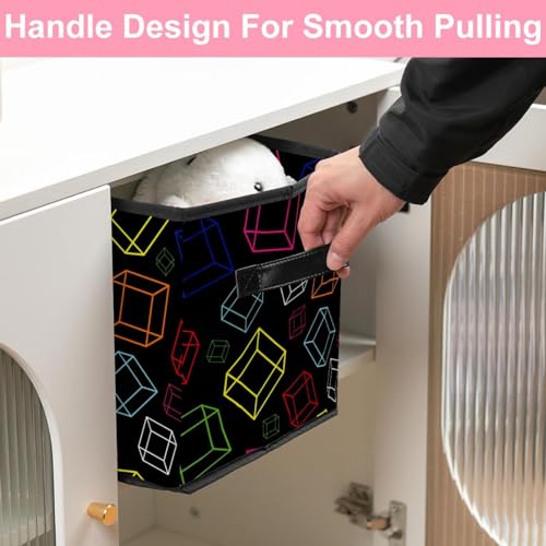 Boîte de rangement pliable en tissu pour placards et vêtements - 7