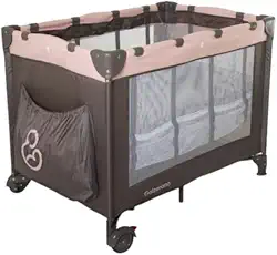 Berço Portátil Desmontável Affetto Cappuccino Rosa Galzerano
